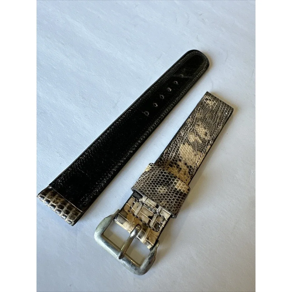 Genuine Lizard Skin Watch Strap Band 20mm Tan Brown Exotic Leather Replacement
